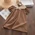 Girl's Navy Neck Detachable Summer Dress